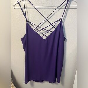 Express Sexy Strappy Purple Blouse